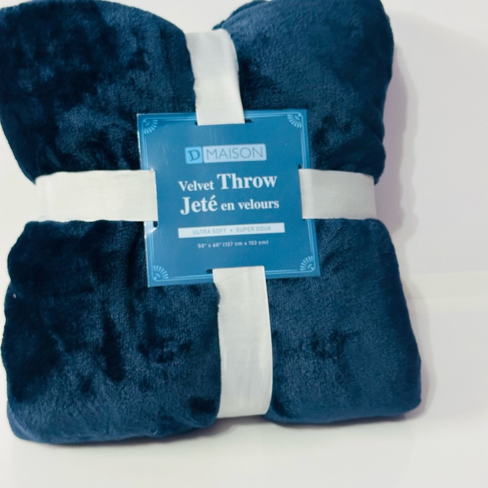 Blue Velvet Throw Blanket